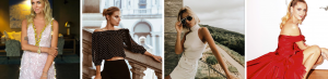 Examples of photos from fashion influencers